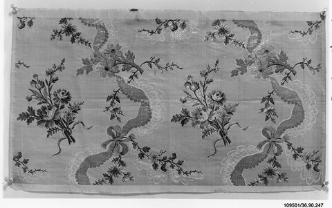 Embroidered Floral Textile Fragment