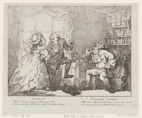18th Century Satirical Literary Caricature