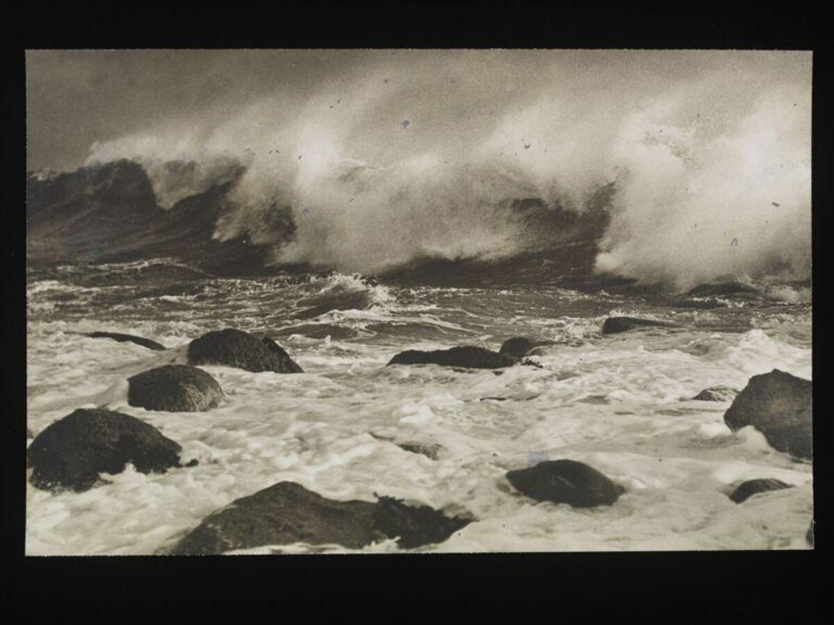 Stormy Seas Crashing on Coastal Rocks