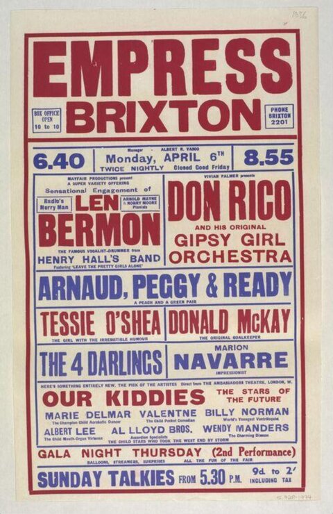 Empress Brixton Vintage Variety Poster