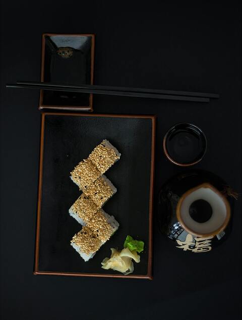 Sesame Topped Sushi Rolls Platter
