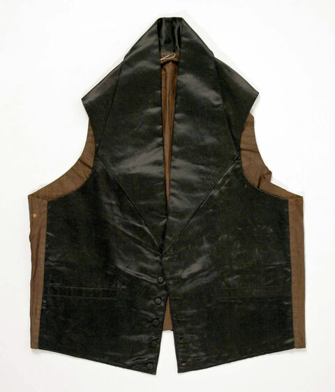 Black Leather Vest on White Background