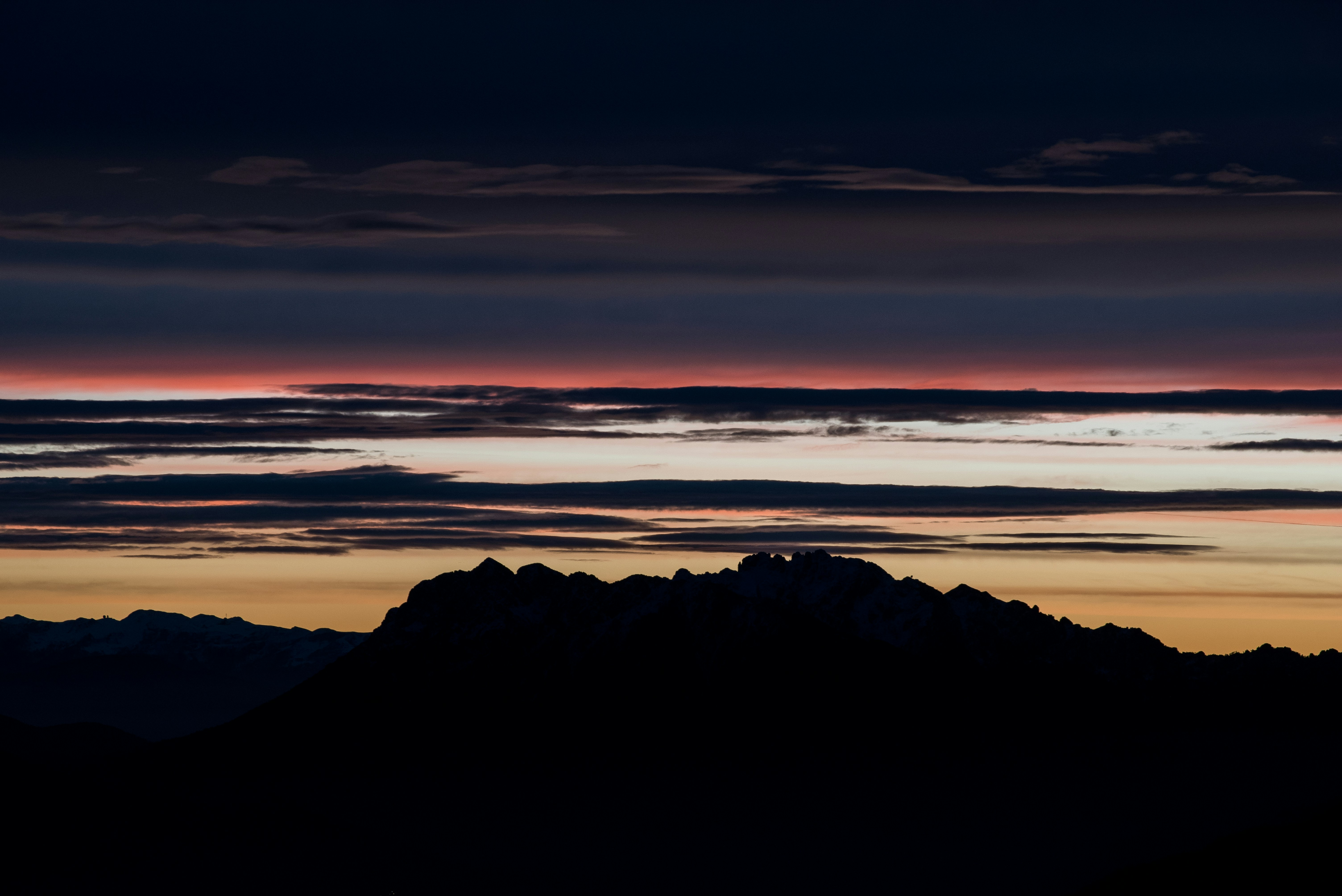Mountain Silhouette at Twilight