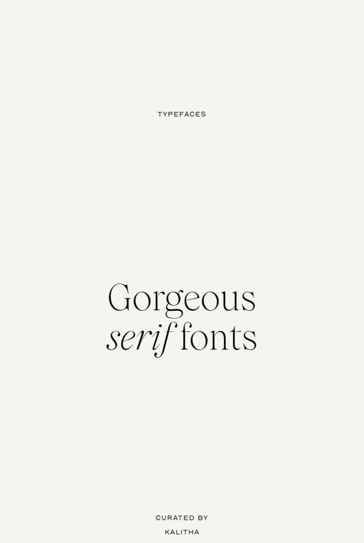 Gorgeous Serif Fonts Showcase