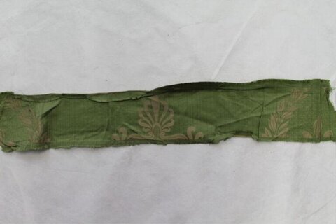 Green Patterned Fabric Fragment