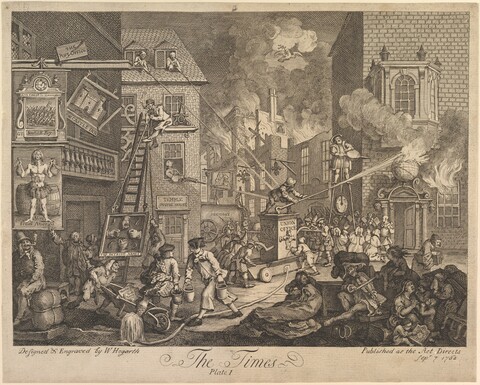 The Times Plate I Hogarth Engraving