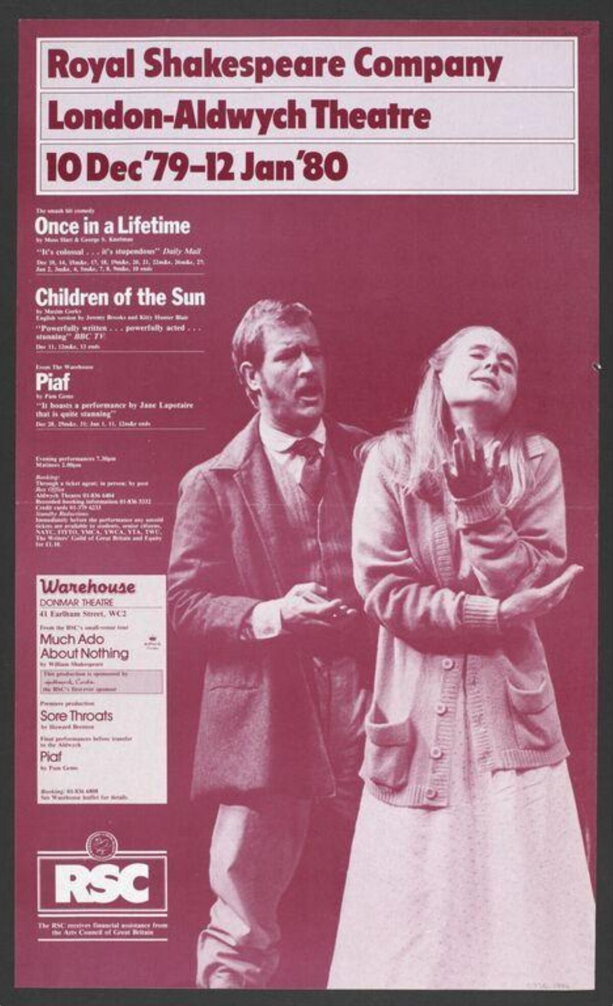 1979 Royal Shakespeare Company London Theatre Poster