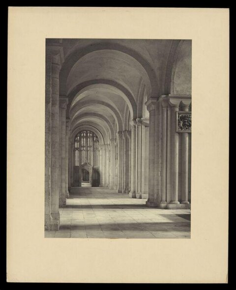 Gothic Cloister Corridor Interior