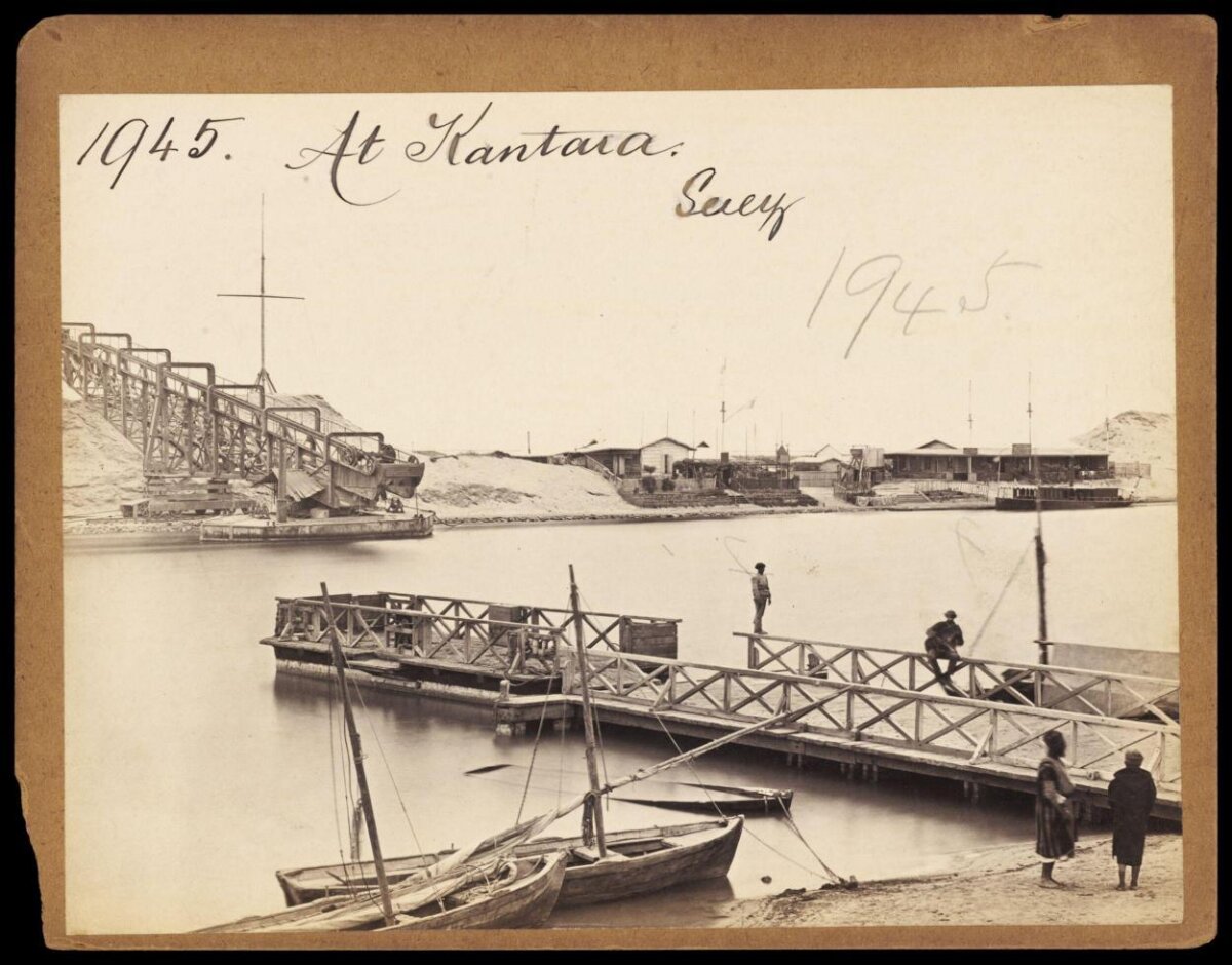 1945 Kantara Suez Waterfront View