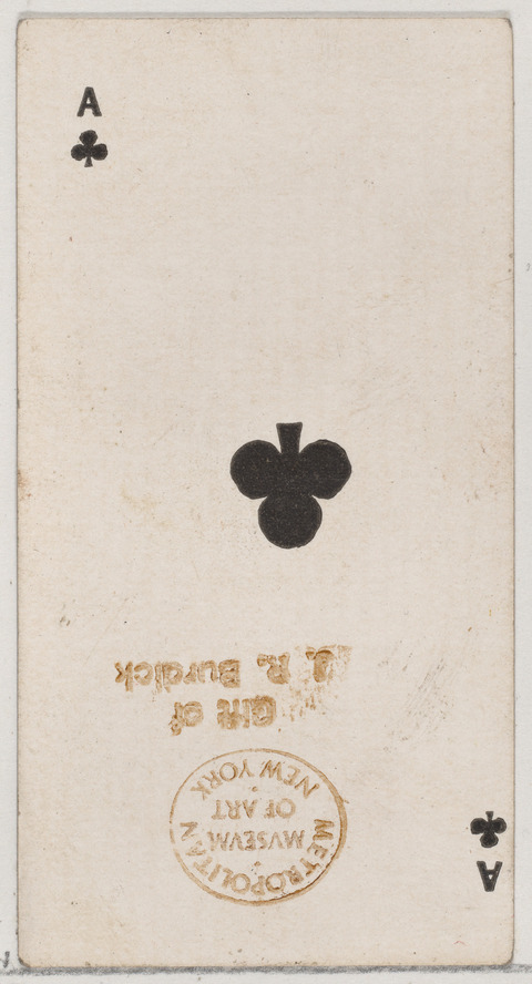 Vintage Ace of Clubs Playing Card