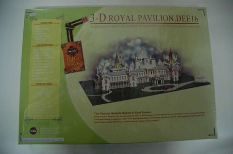 3D Royal Pavilion Paper Model Packaging