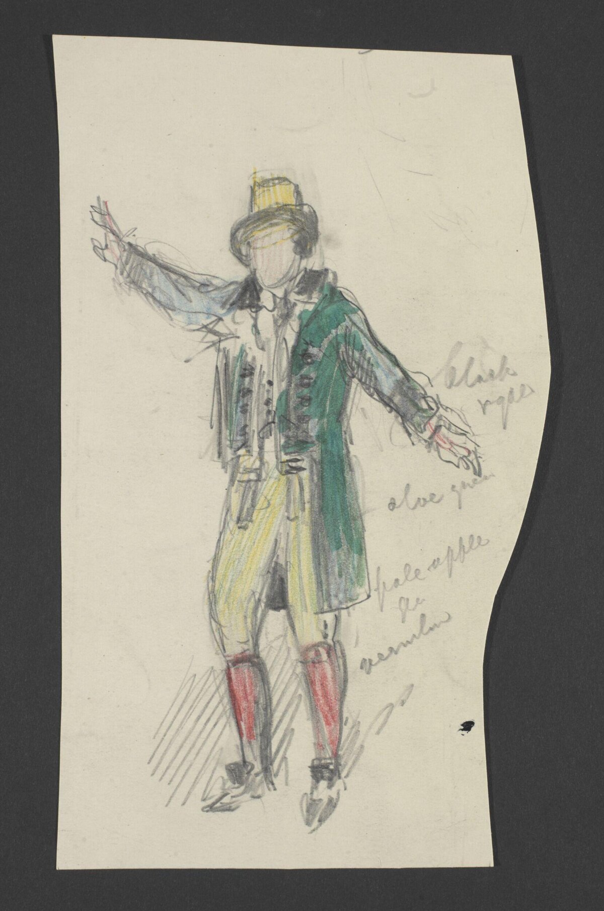 Male Period Costume Design Sketch