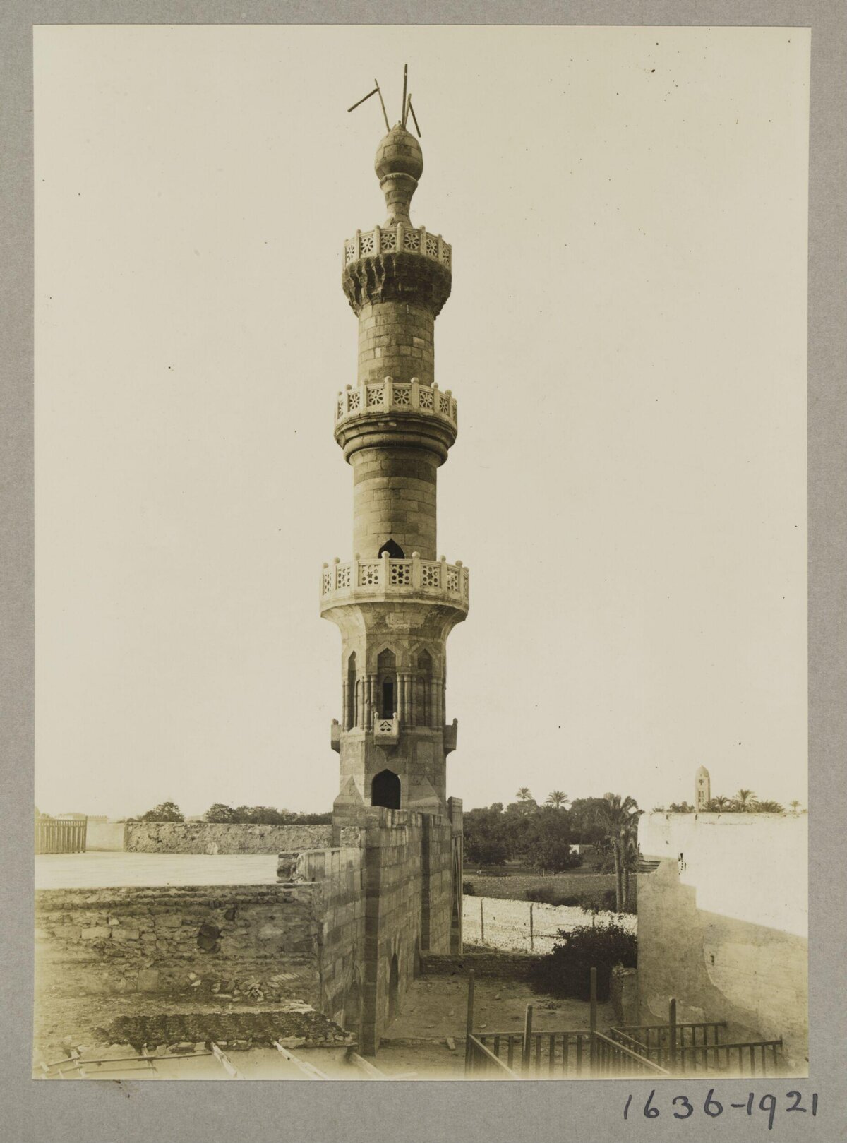 Vintage Stone Mosque Minaret