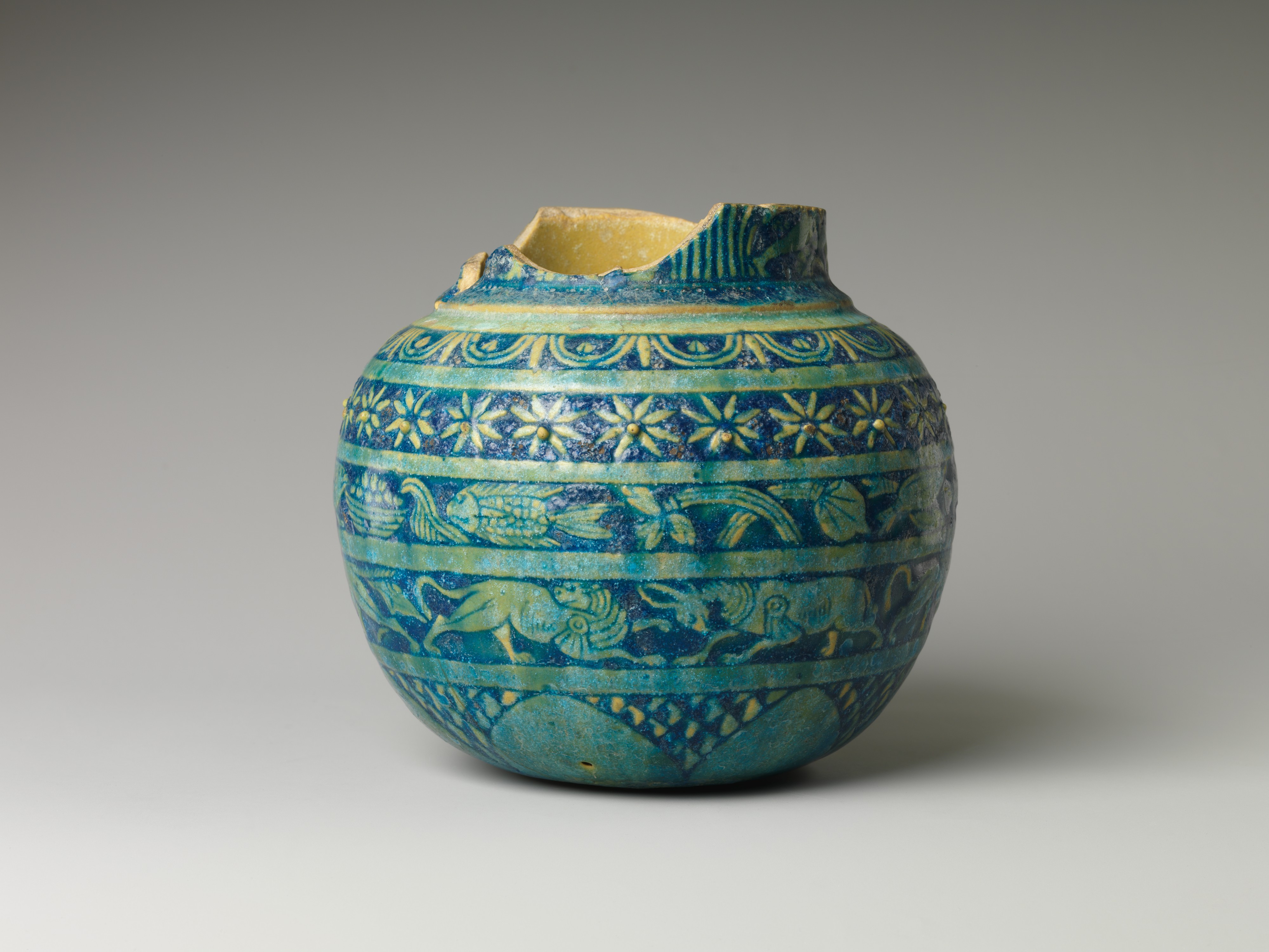 Ancient Glazed Patterned Jar