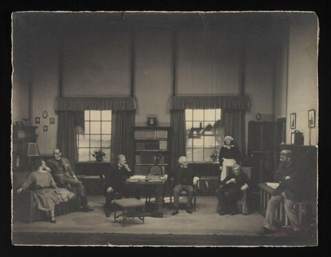 Vintage Stage Play Performance Scene