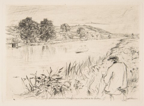 Artist Sketching by Riverside