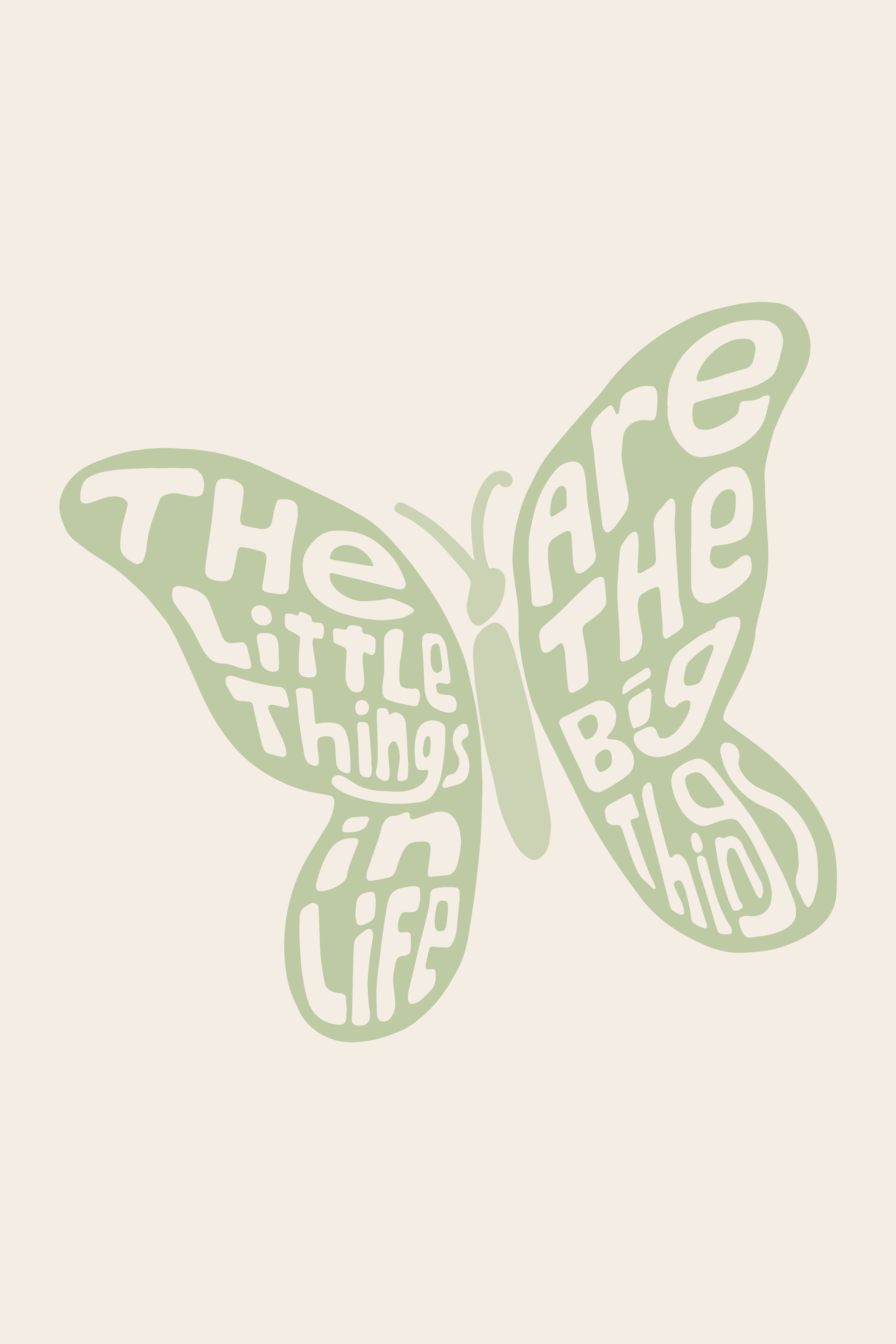 Butterfly Shaped Inspirational Quote Art