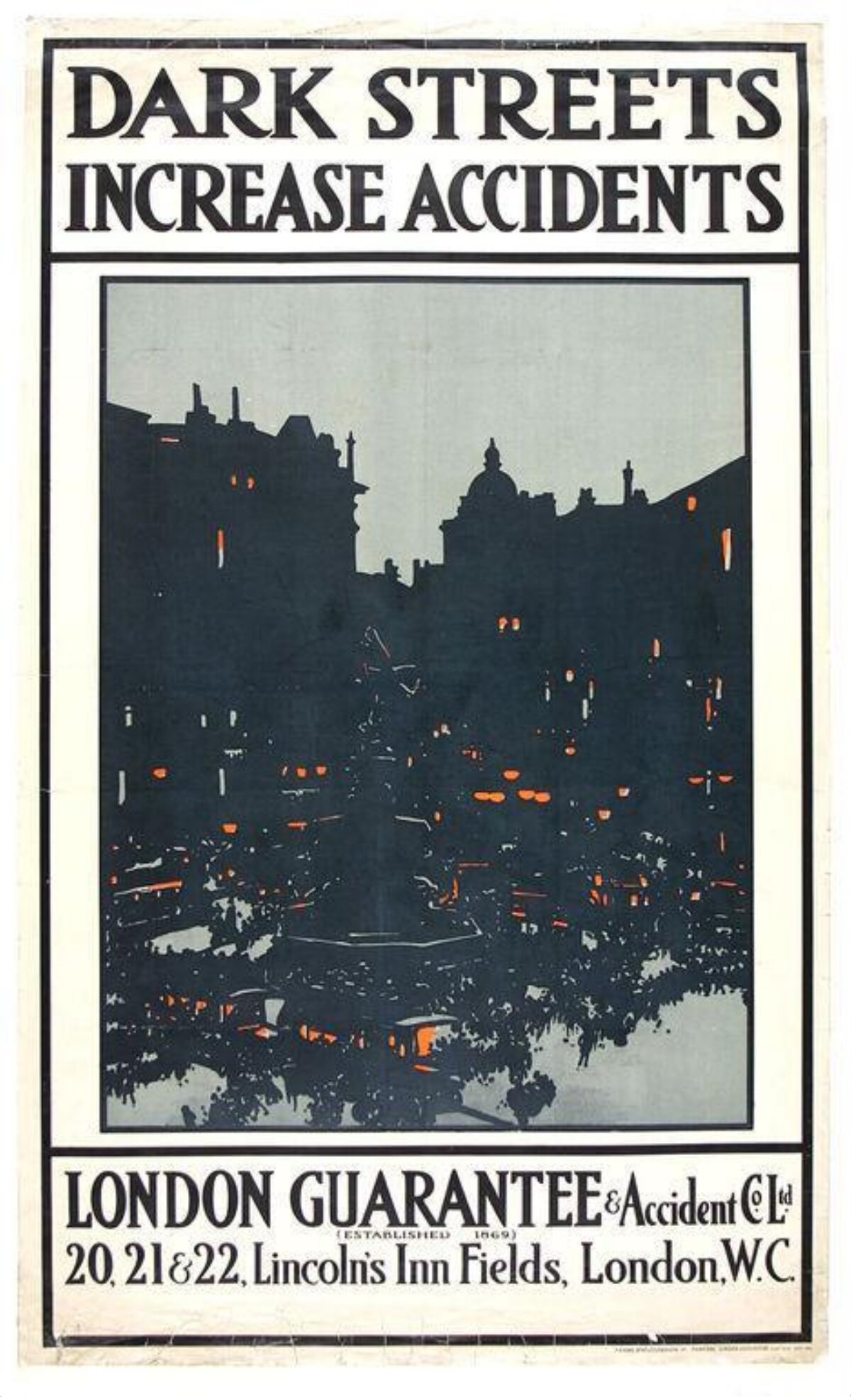 Vintage London Road Safety Poster