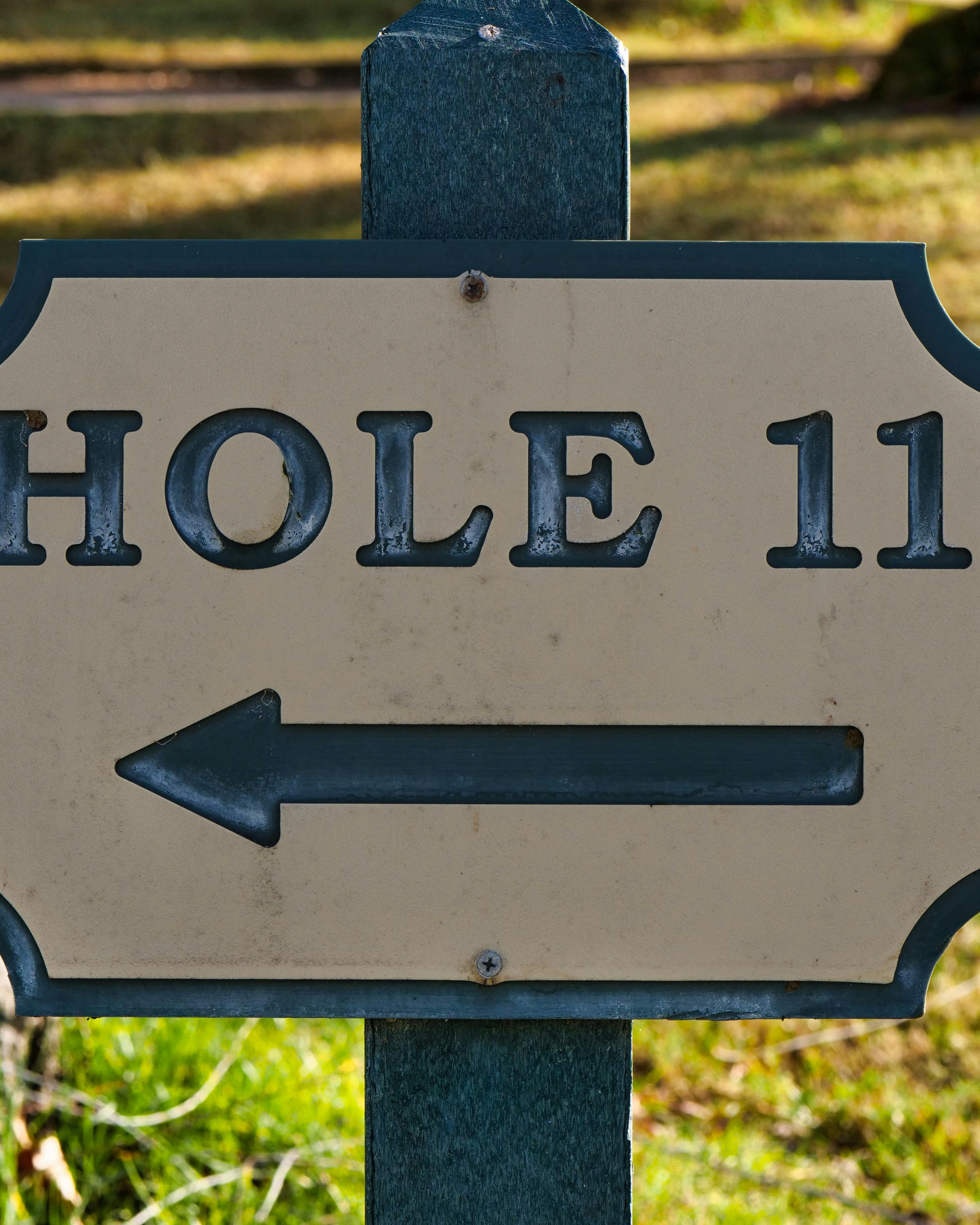 Golf Course Hole 11 Sign