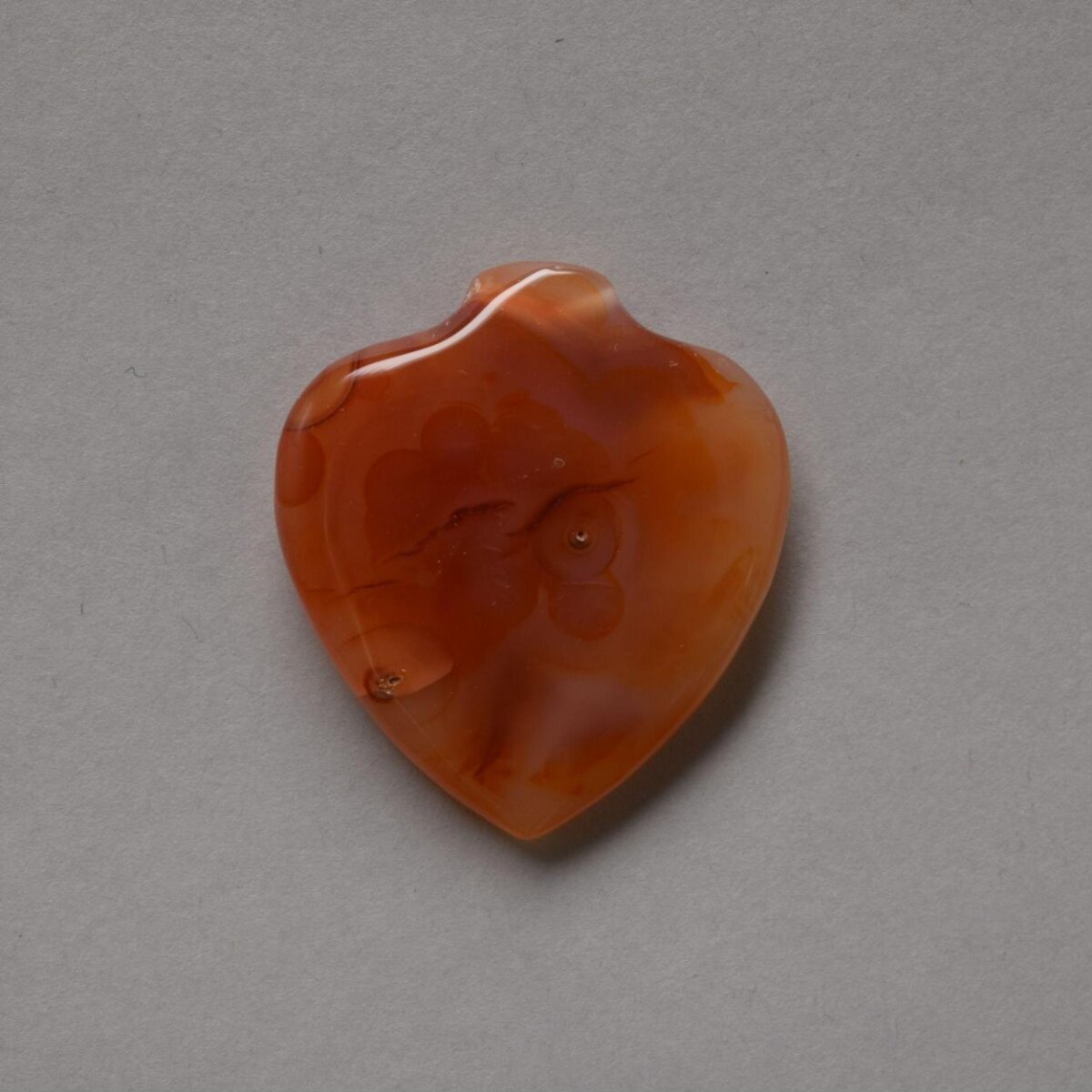 Heart-shaped Red Agate Pendant