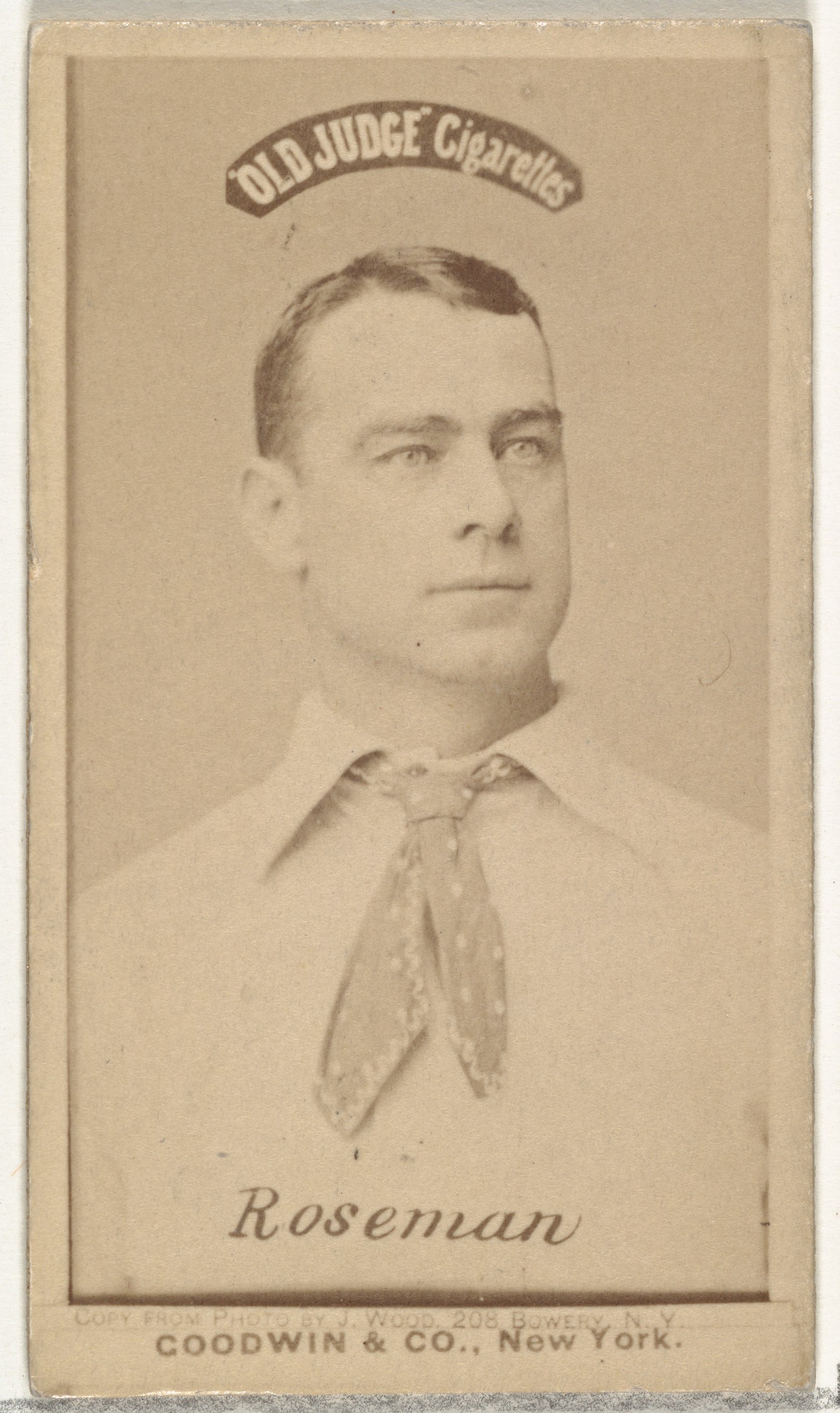 Vintage Old Judge Roseman Tobacco Card