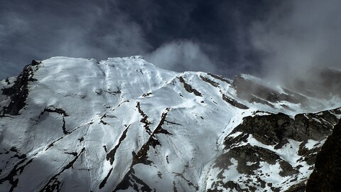 Snow-Covered Mountain Peak