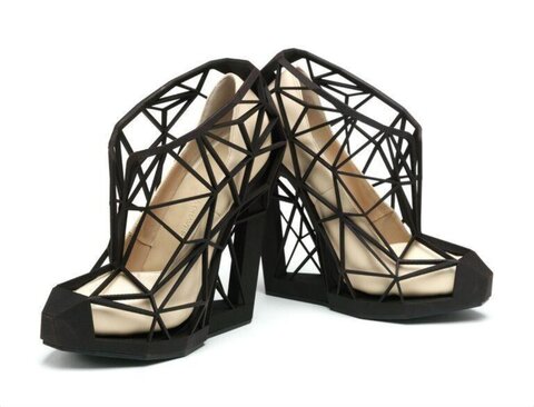 Avant-Garde Cage Geometric High Heels