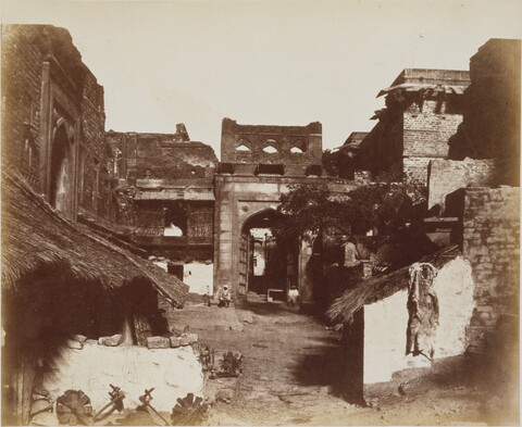 Old Street with Arched Stone Gate