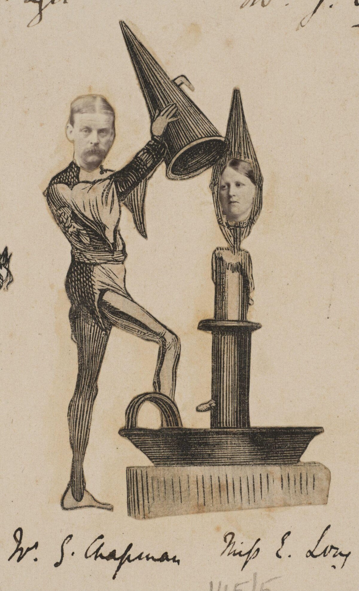 19th Century Magic Trick Collage Portrait