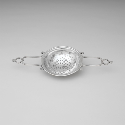Silver Double Handled Tea Strainer
