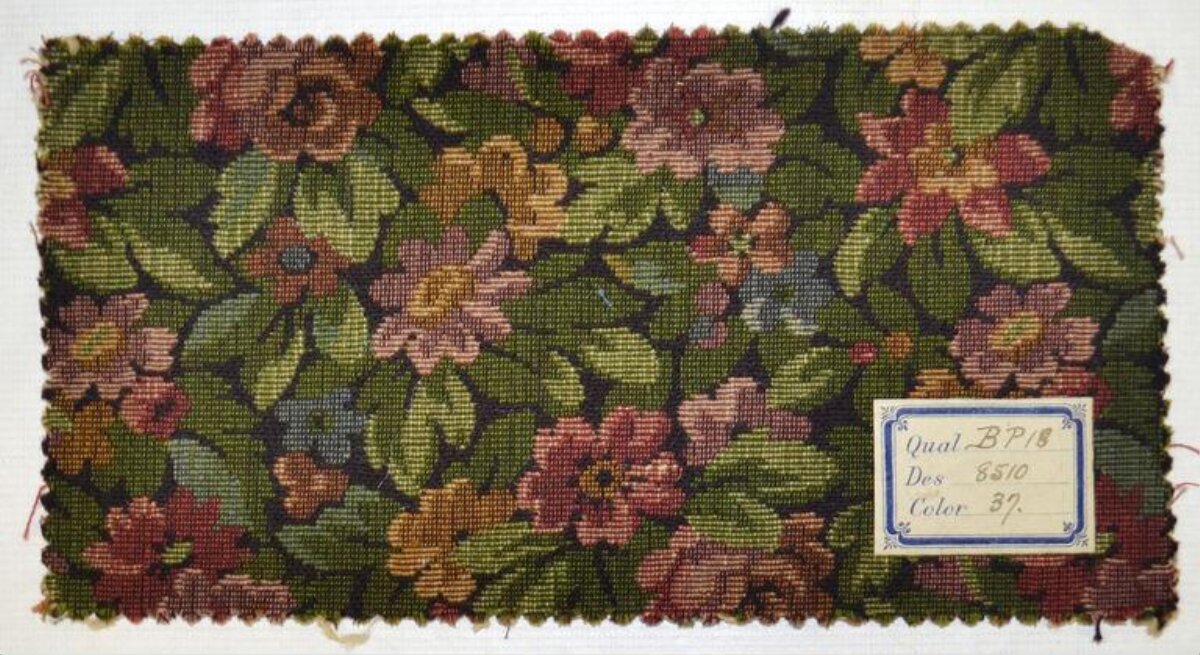 Vintage Floral Tapestry Fabric Swatch