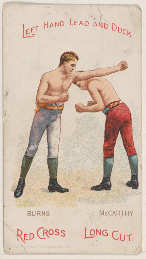 Vintage Left Lead Boxing Tobacco Card