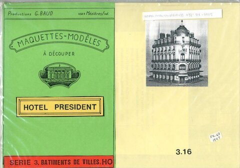 Hotel President Paper Model Packaging