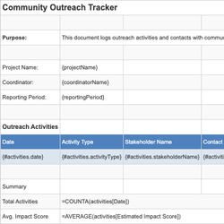 Community Outreach Tracker