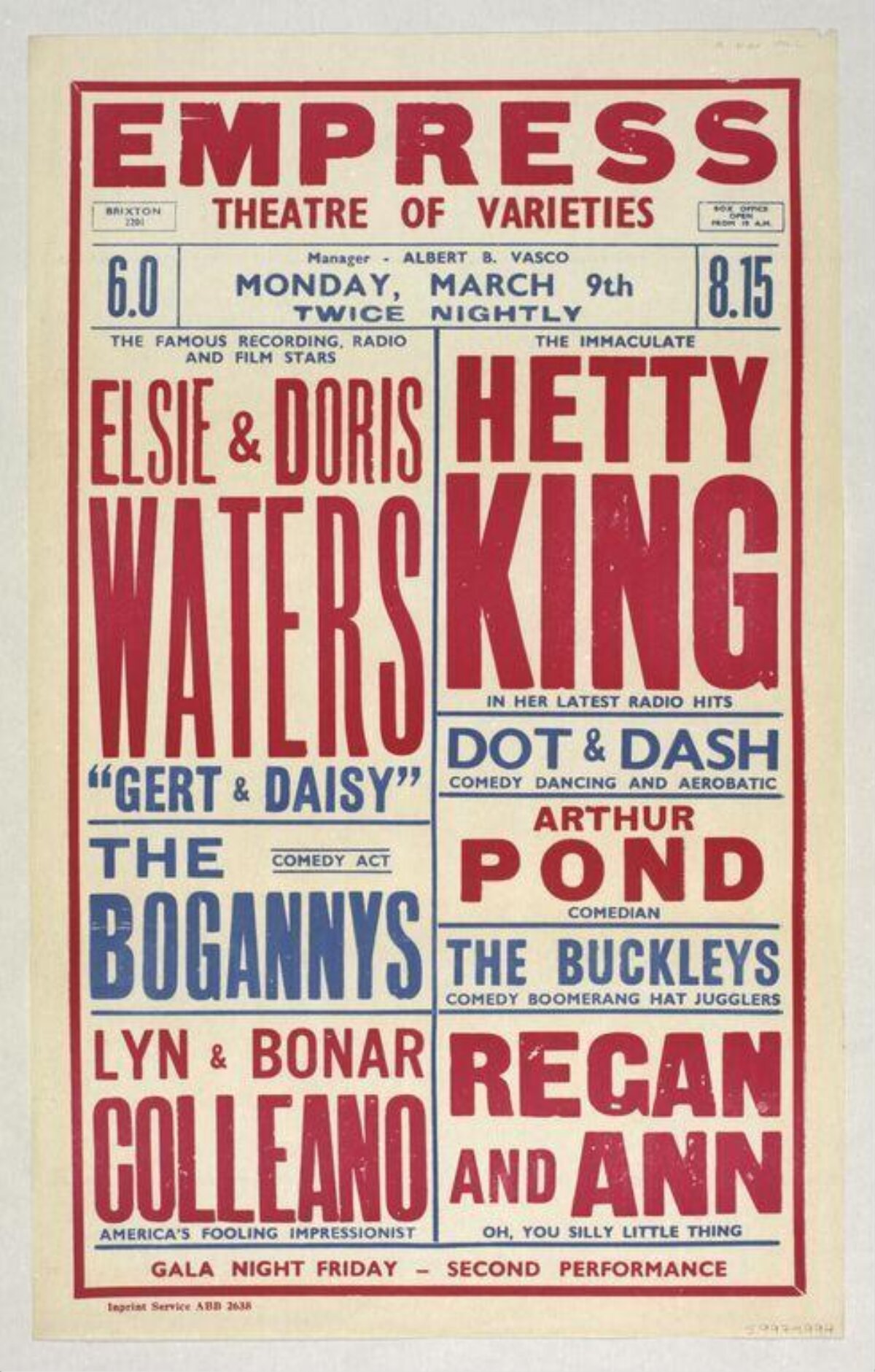 Empress Theatre Variety Show Poster