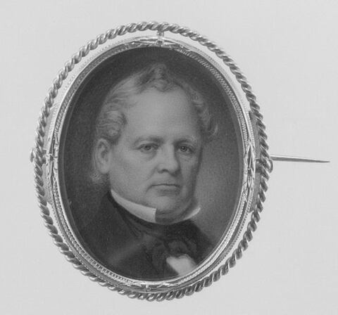 19th Century Portrait Miniature Brooch