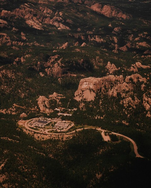 Aerial View of Mount Rushmore
