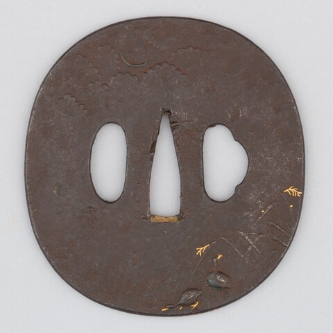 Antique Iron Japanese Sword Tsuba