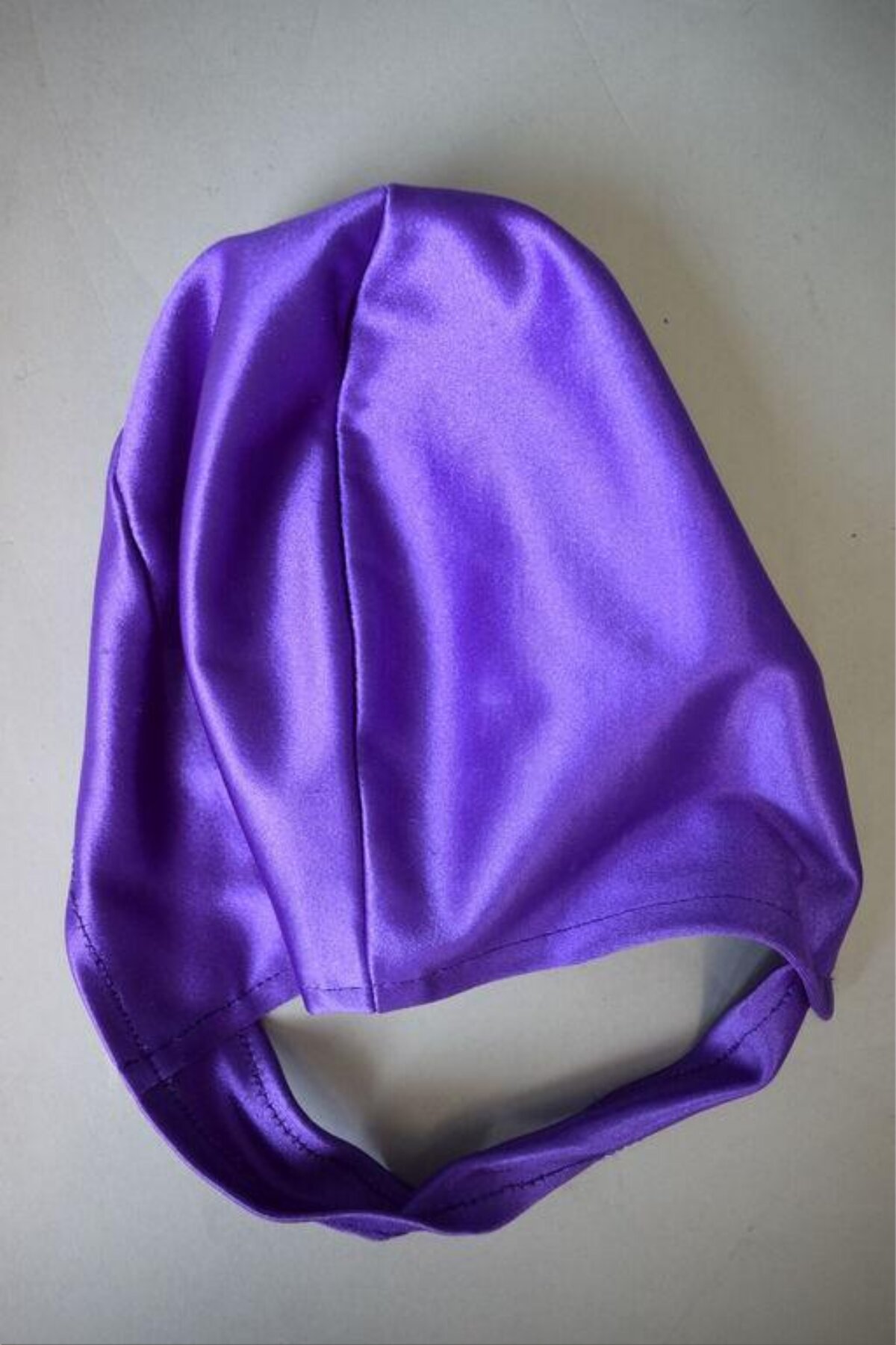 Purple Satin Head Wrap