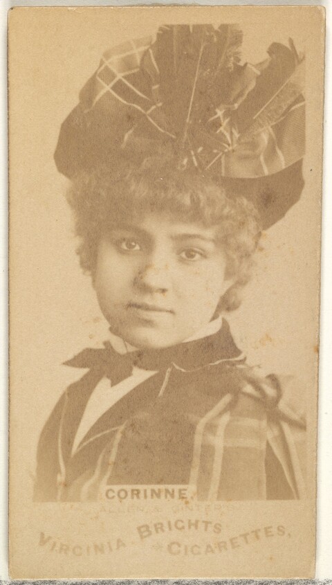 Vintage Cigarette Card Portrait of Corinne