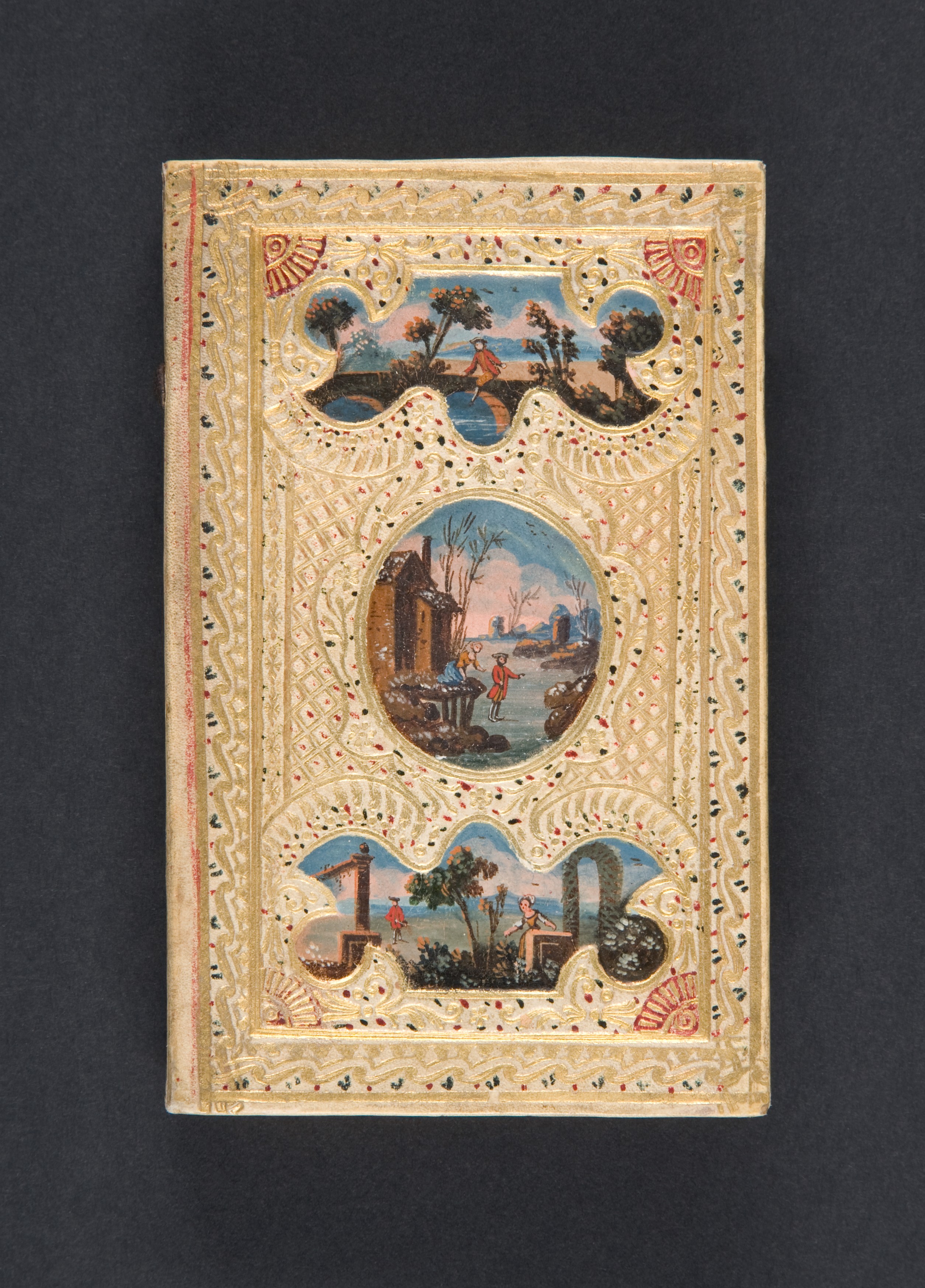 Antique Hand-Painted Book Cover