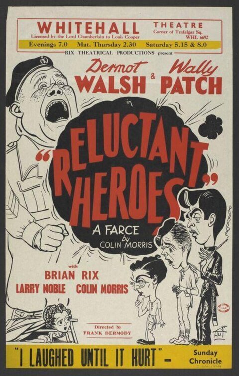 Vintage Reluctant Heroes Theatre Poster