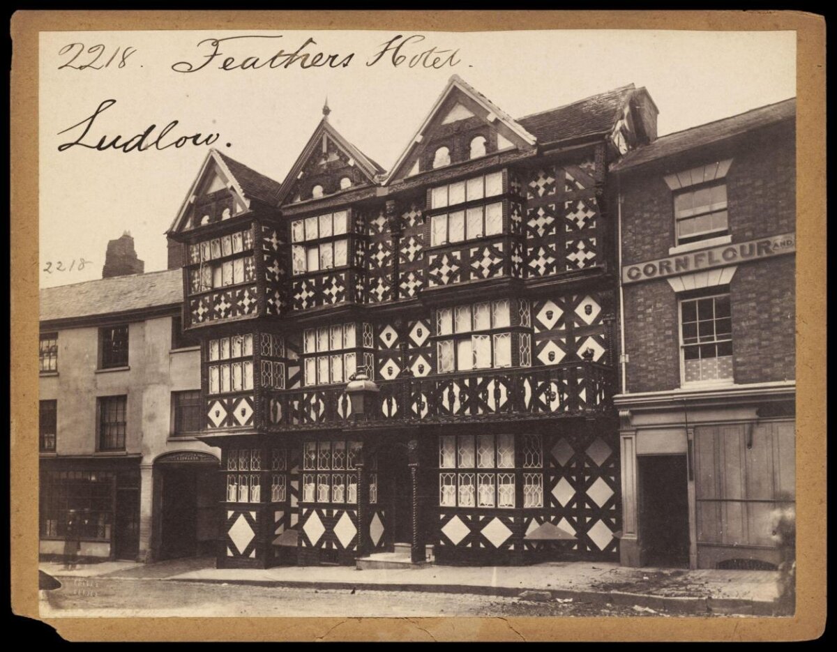 Vintage Photo of Feathers Hotel Ludlow