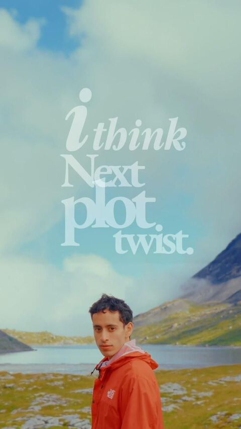 Man at Mountain Lake With Quote Overlay