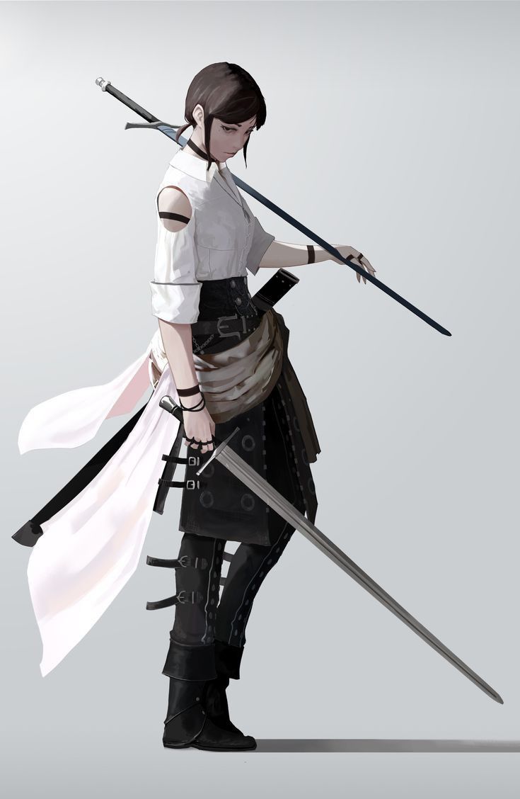 Female Swordsman Character Concept Art