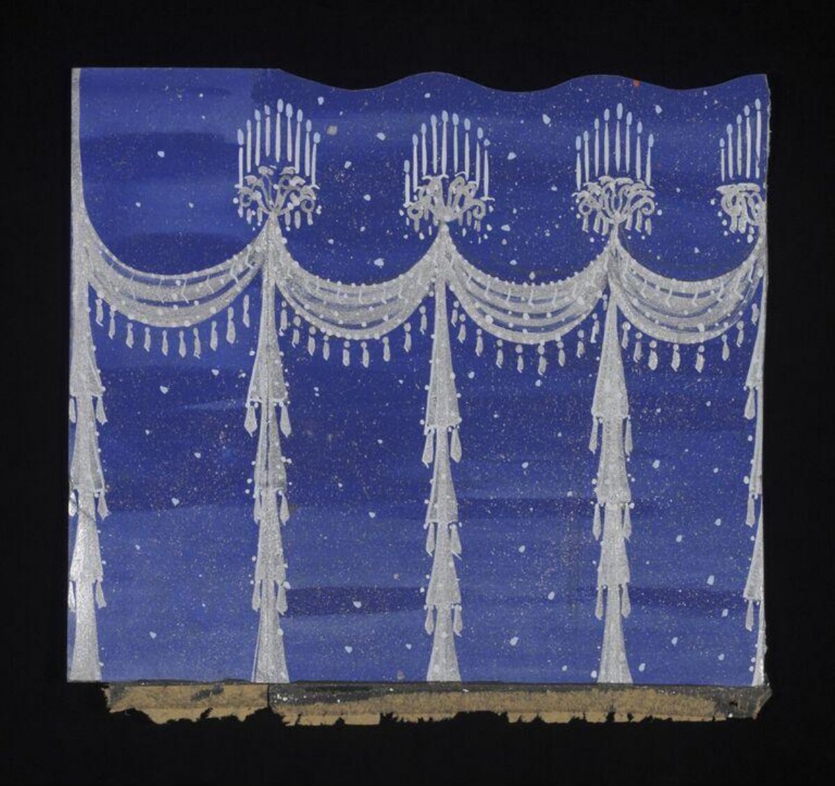 Blue Silver Stage Curtain Design