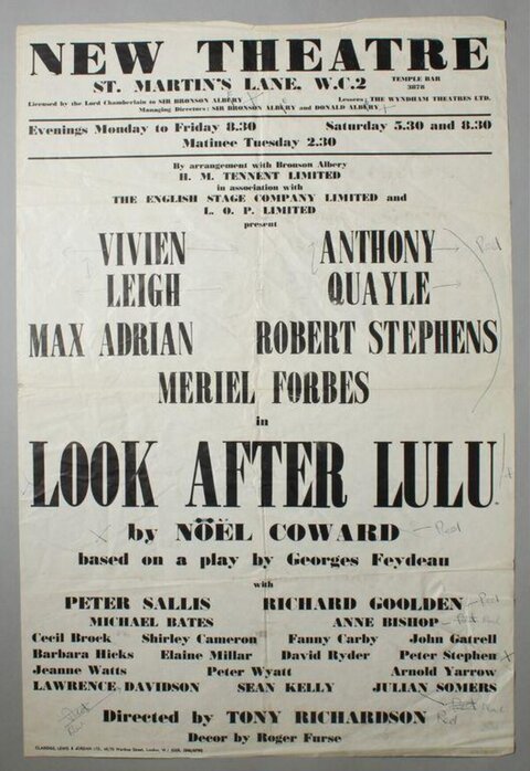 Vintage Look After Lulu Theatre Poster