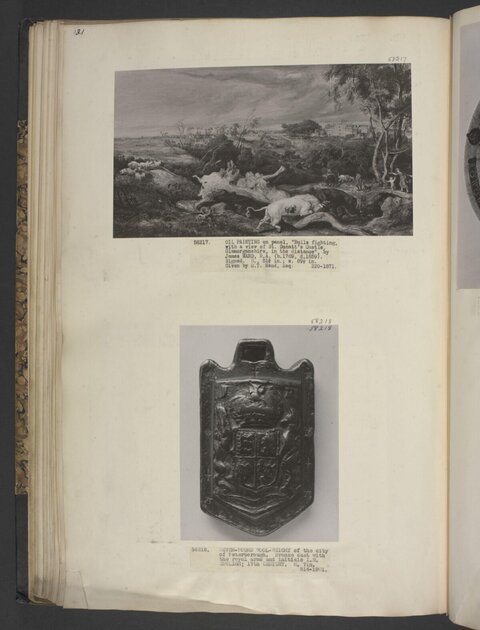 Open Album Page of Museum Artifacts