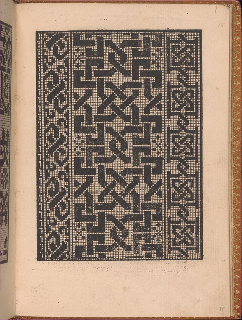 Antique Geometric Interlace Pattern Print