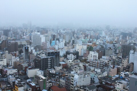 Foggy Tokyo Cityscape